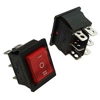 Клавишный переключатель RUICHI KCD4-601-C R/6P, ON-OFF-ON | код 105119 | Ruichi