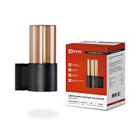 Светильник AMBER-1хA60-BL E27 IP65 под лампу 1хA60 НБУ уличный настенный односторонний алюм. черн. | код 4690612052878 | IN HOME