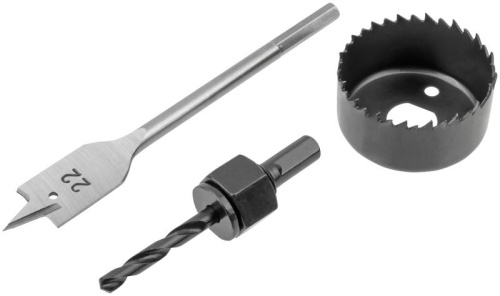 Сверло наборное для замков набор 3шт (22/54мм) FIT 36349 Сверло наборное для замков набор 3шт (22/54мм) FIT 36349