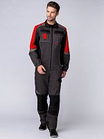 Костюм Формула (ткань Смесовая,240) брюки, серый красный черный 52-54 182-188 | код 87480411 | Факел