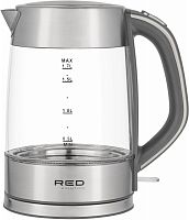Чайник электрический Red Solution RK-G138 1.7л. 2200Вт серый корпус: стекло | код 1968501 | RED SOLUTION