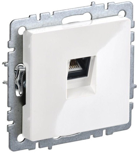 BRITE Розетка компьютерная RJ45 кат.6 РК11-БрБ белый | код BR-K10-2-K01 | IEK