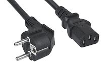 Cabeus PC-186-VDE-1.0-1.8M Кабель питания компьютера (Schuko+C13) (3x1.0), 1.8 м | код 11013c | Cabeus