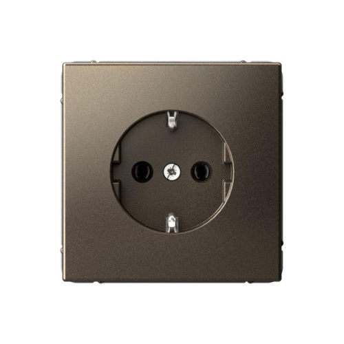Розетка ArtGallery 16А с заземл. механизм мокко | код GAL000643 | Systeme Electric