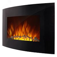 Электрокамин настенный 2 кВт панорамная панель цвет черный | код EFP/W-1200URLS | Electrolux