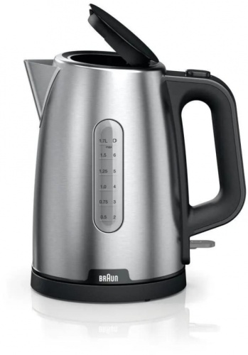 Чайник электрический Braun WK1500BK 1.7л. 2200Вт черный/нержавеющая сталь корпус: металл/пластик | код 2000836 | Braun