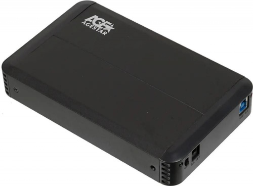 Внешний корпус для HDD AgeStar 3UB3O8 SATA USB3.0 пластик/алюминий черный 3.5 | код 348175 | AgeStar