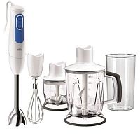 Блендер погружной Braun MQ3045WH Aperitive 700Вт белый/синий | код 1864786 | Braun