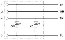 Кабель для датчика / исполнительного элемента SAC-4P- 5,0-PUR/M12FR-2L-V2A | код 1505290 | PHOENIX CONTACT