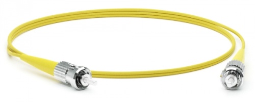 Патч-корд волоконно-оптический (шнур) SM 9/125 (OS2) ST/UPC-ST/UPC 2 мм simplex LSZH 15 м, Hyperline FC-S2-9-ST/UR-ST/UR-H-15M-LSZH-YL | код 247526 | Hyperline