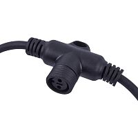 Провод-шина для гирлянд UCX-F90 T10/2M/BK серии F90PRO 2м 10 Т-коннекторов шаг 20см статика/мерцание IP67 черн. Uniel UL-00013219