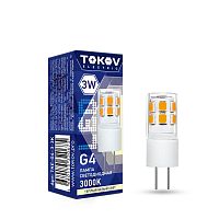 Лампа светодиодная 3Вт Capsule 3000К G4 220-240В | код. TKE-G4-3-3K | TOKOV ELECTRIC