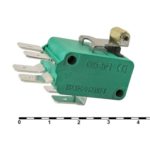 Микропереключатель с планкой и роликом RUICHI MSW-07-1, ON-(ON) 6P-2x3, 5 А, 250 В | код 82070 | Ruichi