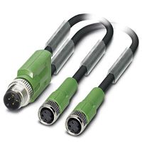 Кабель для датчика / исполнительного элемента SAC-3P-M12Y/2X0,6-PUR/M 8FS | код 1671344 | PHOENIX CONTACT