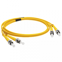 Патч-корд оптический LANMASTER, LSZH, дуплексный, ST/APC-ST/UPC, SM OS2, 20 м | код LAN-2ST-2ST/SAU-20.0 | LANMASTER