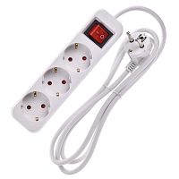 UMA Удлинитель У03 3 места 2P+PE 1,5м 3х1мм2 10А белый IEK | код UM-YP10-16-03-01-Z-K01 | IEK