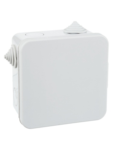 Коробка распаячная КМ41256 для открытой проводки с откидной крышкой 100х100х50мм IP54 (RAL 7035, 8 гермовводов) | код UKO31-100-100-050-K03-54 | IEK фото 3