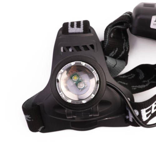 Фонарь налобный аккумуляторный LED5339 3.7В LED+син. LED 5Вт фокус 2 ак. 4 реж USB черн. Ultraflash 15041 фото 7
