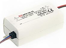 Источник питания AC-DC, 13Вт, вход 90…264В AC, выход 5В/2.6А, изоляция 3750В AC, в кожухе 77х40х29мм, -30…+70С | код APV-16-5 | MeanWell
