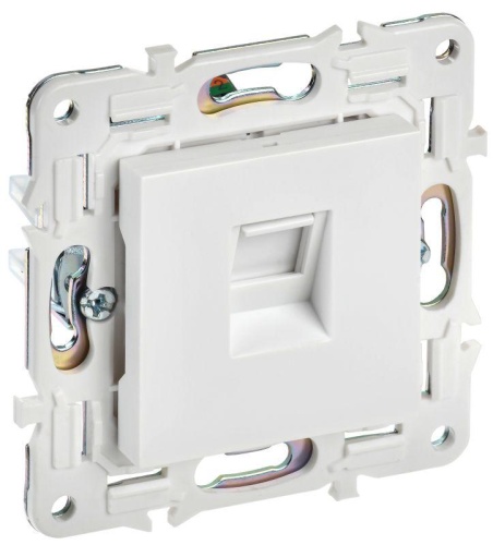 SKANDY Розетка компьютерная RJ45 кат.5E SK-K01W арктический белый IEKновинка | код SK-K10-1-K01 | IEK