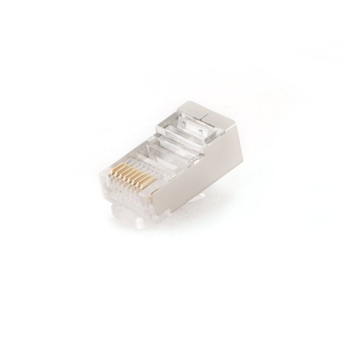 Вилка RJ-45 (8P8C) PLUG5SP/10 универсальная кат.5e экранированная, контакты 30 микрон (10 шт.) | код PLUG5SP/10 | Cablexpert