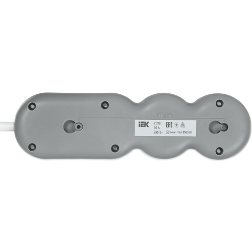 Удлинитель У03В 3 места 2P+PE/5м 3х1,5мм2 16А/250В UNO | код WYP53-16-03-05-ZK | IEK фото 2