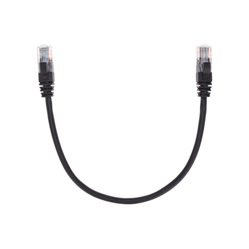 Патч-корд U/UTP, CAT 5e, RJ45-RJ45, 26AWG, LSZH, черный, 0,3м REXANT | код 02-0102-03 | REXANT