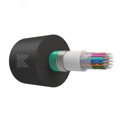 Кабель оптический в канализацию с ЦТ. бронированный стальной лентой. G.652.D. 8 волокон. 2.7 кН | код КОС-ОКГ-8хG.652.D-Т 2.7кН | KOSCAB