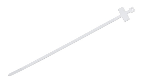 Cabeus GTM-200 Стяжка нейлоновая неоткрывающаяся, безгалогенная (halogen free), 200x2.5мм, с площадкой для маркера (100 шт) | код 7413c | Cabeus