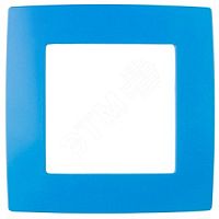 Рамка на 1 пост, Эра12, голубой, 12-5001-28 | код Б0019393 | ЭРА