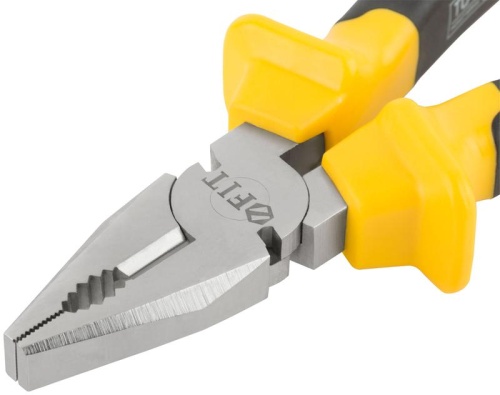 Плоскогубцы комбинированные ''Старт'' черно-желтые прорезиненные ручки, хром-никелевое покрытие 180 мм | код 49955 | FIT фото 6