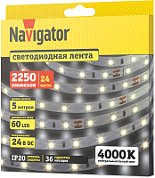Лента светодиодная 95 305 NLS-2835W60-4.8-IP20-24V (уп.5м) Navigator 95305