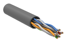Витая пара U/UTP кат.6 4 пары 23 AWG solid 305м PVC серый ITK | код. LC1-C604-111 | ITK