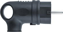 Вилка Navigator 61 367 NCA-PLR01-16A-E-IP44-BL угловая с заземлением каучук черная | код 20658 | Navigator Group