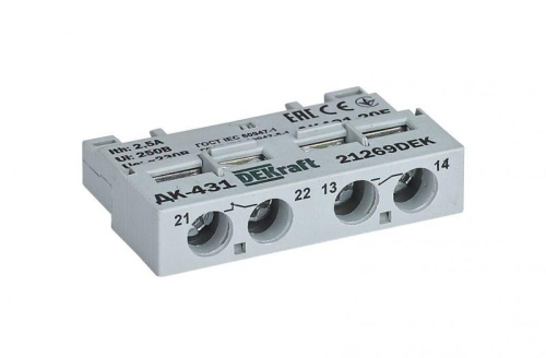 Контакт дополнительный фронтальный 1НО+1НЗ для ВА-431 | код. 21269DEK | Schneider Electric