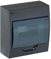 KREPTA 3 Корпус пластиковый ЩРН-П-8 IP41 черный | код MKP12-N-08-41-K02 | IEK