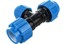 Тройник ПНД компрессионный 40 х 32 х 40 | код 51403240 | Политэк