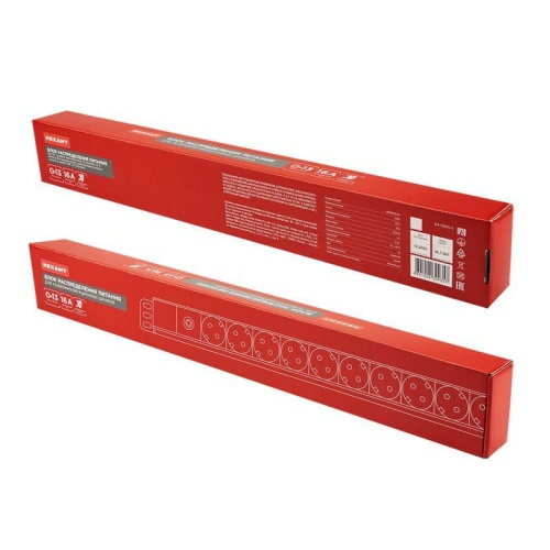 Блок распределения питания для 19дюйм шкафов; вертикал.; 13 розеток СЕЕ 7/4; 16А; фильтр; без выключателя; вилка СЕЕ 7/7; шнур 2м; корпус алюм. Rexant 04-0205-2 фото 7 Блок распределения питания для 19дюйм шкафов; вертикал.; 13 розеток СЕЕ 7/4; 16А; фильтр; без выключателя; вилка СЕЕ 7/7; шнур 2м; корпус алюм. Rexant 04-0205-2 фото 7