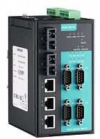Асинхронный сервер NPort S8455I-MM-SC 4 port RS-232/422/485, 3 x 10/100 Ethernet, 2 x 100MM Fiber, SC, 12-48 VDC | код 00-06021221 | MOXA