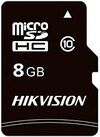 Флеш карта microSDHC 8GB Hikvision HS-TF-C1(STD)/8G/Adapter C1 + adapter | код 1848127 | Hikvision