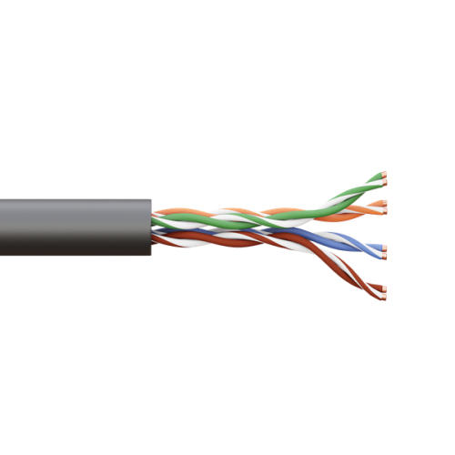 Кабель витая пара U/UTP кат.5E 4 пары solid внешн. LDPE черн. TERACOM | код TRC-5EUTP-04PE-BK-OUT3 | EKF фото 3