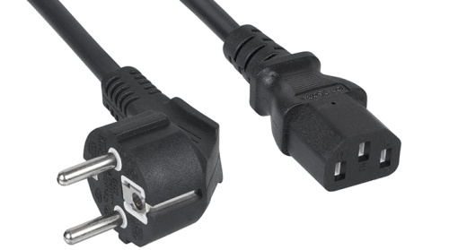 Cabeus PC-186-VDE-0.6M Кабель питания компьютера (Schuko+C13) (3x0.75), 0,6м | код 9013c | Cabeus