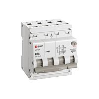 Автоматический выключатель дифференциального тока АВДТ-63N 3P+N 16А 30мА характеристика C тип AC электронный 6кА PROXIMA EKF | код D63N46E16C30 | EKF