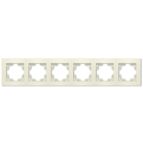 Рамка 6-м Афина универс. сл. кость (ivory) | код A1043-I | Universal