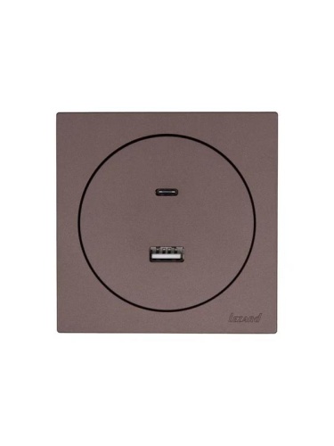 Розетка 1-м СП OSEN TC+ USB разъем механизм шоколад LEZARD 743-7388-192TC фото 3 Розетка 1-м СП OSEN TC+ USB разъем механизм шоколад LEZARD 743-7388-192TC фото 3