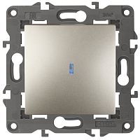 Выключатель с подсветкой, 10АХ-250В, Эра Elegance, шампань,14-1102-04 | код Б0034218 | ЭРА