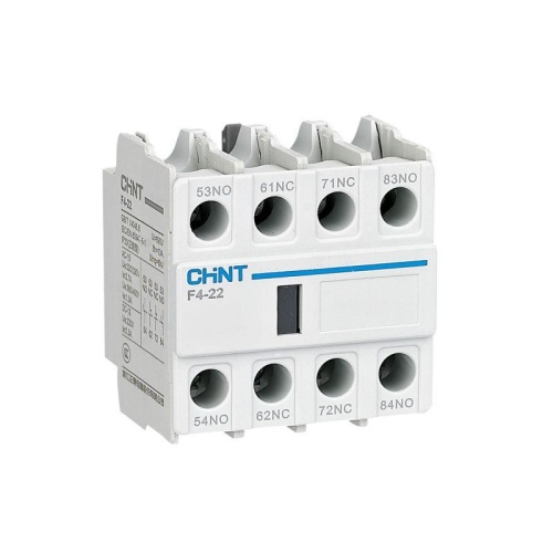 Приставка доп.контакты F4-04 к контактору NC1 NC2 NC8 (R) CHINT 439518 Приставка доп.контакты F4-04 к контактору NC1 NC2 NC8 (R) CHINT 439518