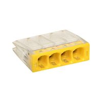 Клемма СМК 2273-244 (с пастой) 4 отверстия 0,5-2.5мм2 (100шт.) | код. plc-smk-2273-244 | EKF