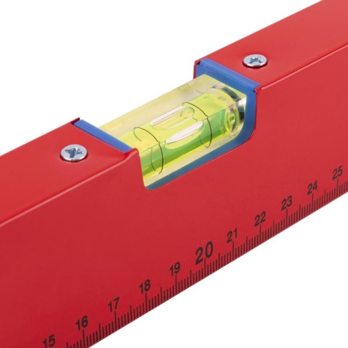 Уровень ''Стандарт'', 3 глазка, красный корпус, фрезерованная рабочая грань, шкала 1000 мм | код 18060 | FIT фото 4