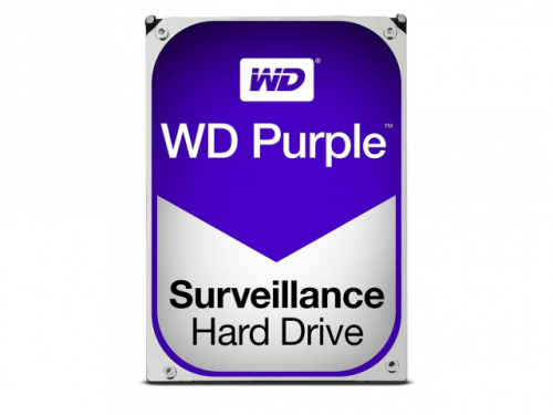 Жесткий диск WD10PURZ WD Purple для систем наблюдения с поддержкой до 64 камер высокой четкости, 1Тб, SATA 6 Гбит/с, 3,5 дюйма, Original Video Purple (5400rpm) | код 475812 | WD